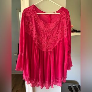 Cato lace embroidered top